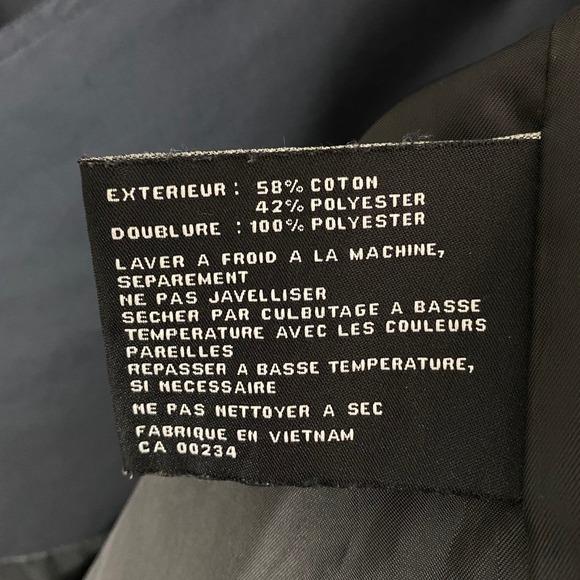 London Fog Double Breasted Trench Coat Navy Blue Women XL Belted Rain Jacket - Picture 10 of 12